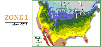 USDA zone 1 map